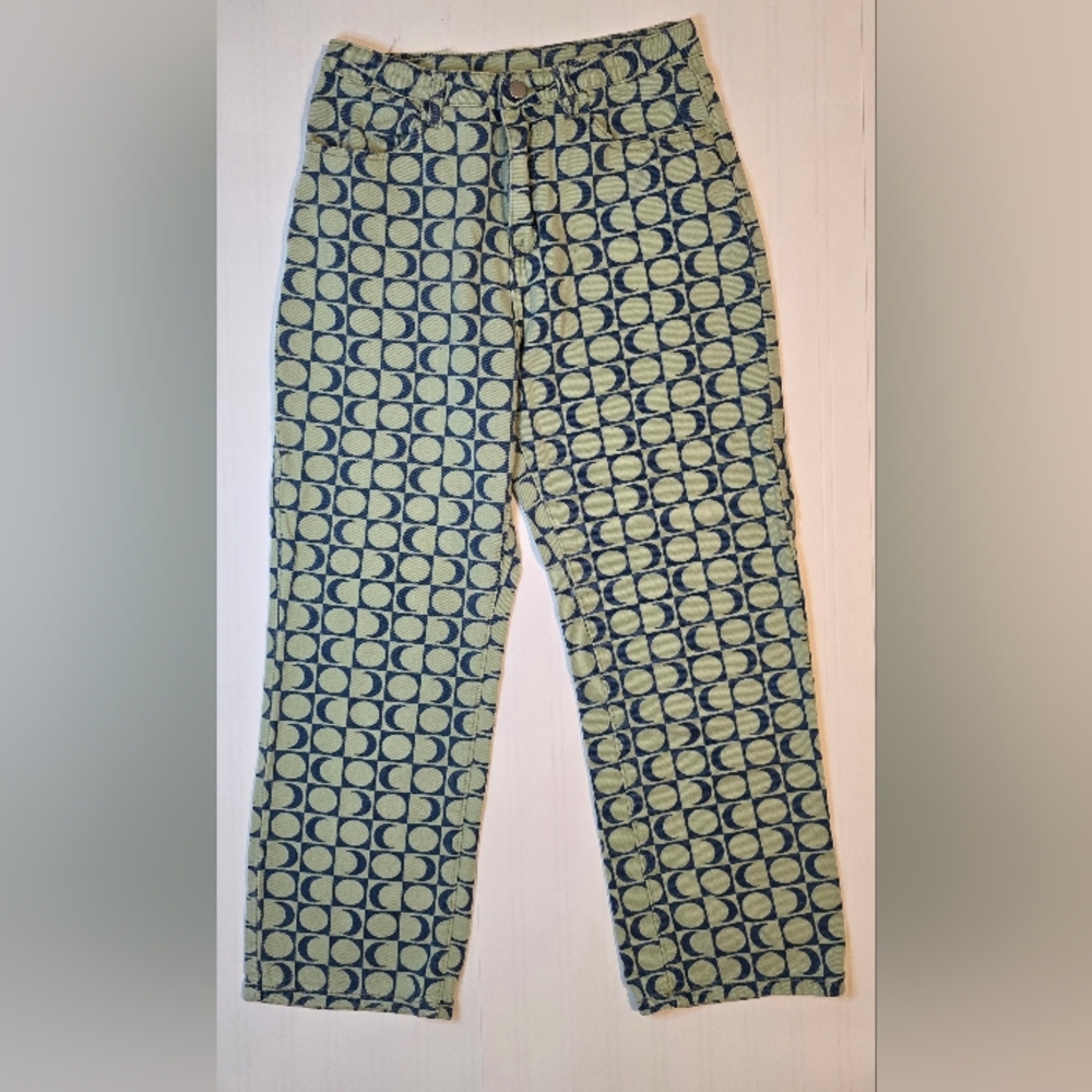 Cider Blue and Cream Chinos with Relaxed Fit